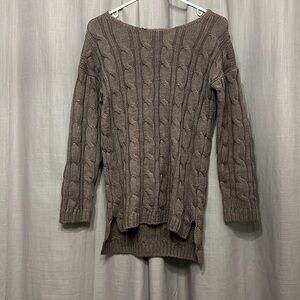 Open back longline sweater